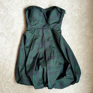 Jessica Simpson blue green plaid dress